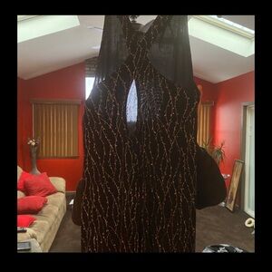 Black Cut Out Halter Maxi Dress